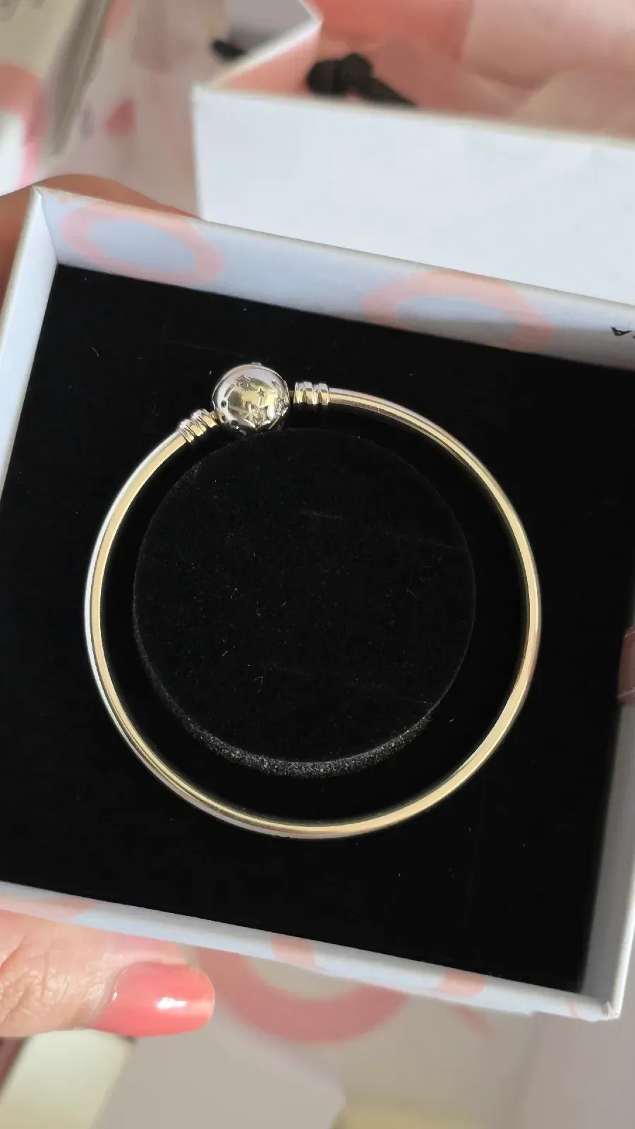 Pandora Silver Moments Stars & Galaxy Bangle bracelet  2