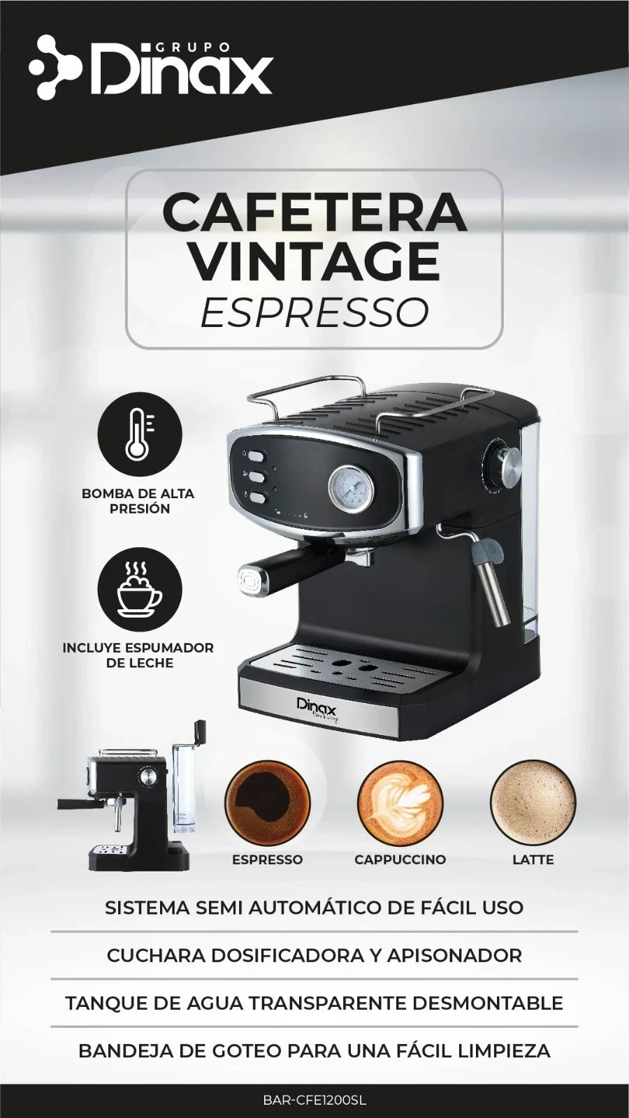 CAFETERA VINTAGE EXPRESSO DINAX