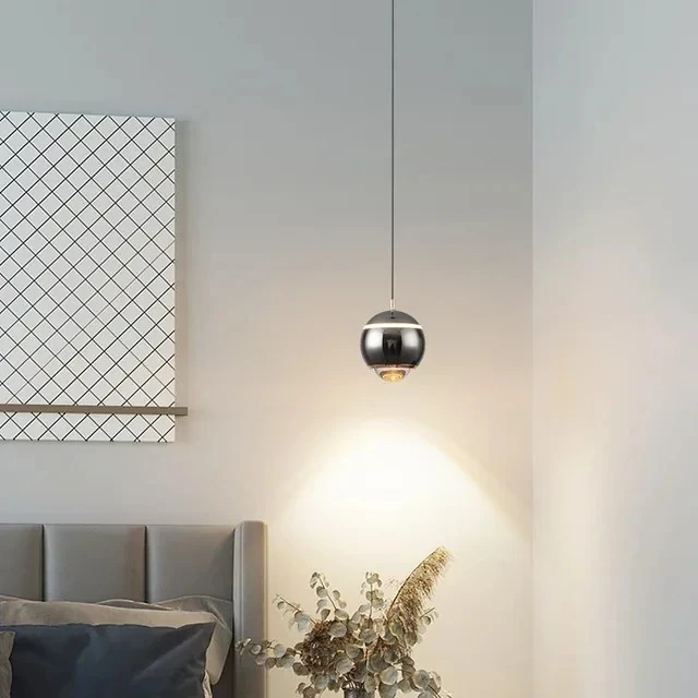 LAMPARA COLGANTE LED 2*3W 3000K COLOR NEGRO MATERIAL ALUMINIO 85-265V 3