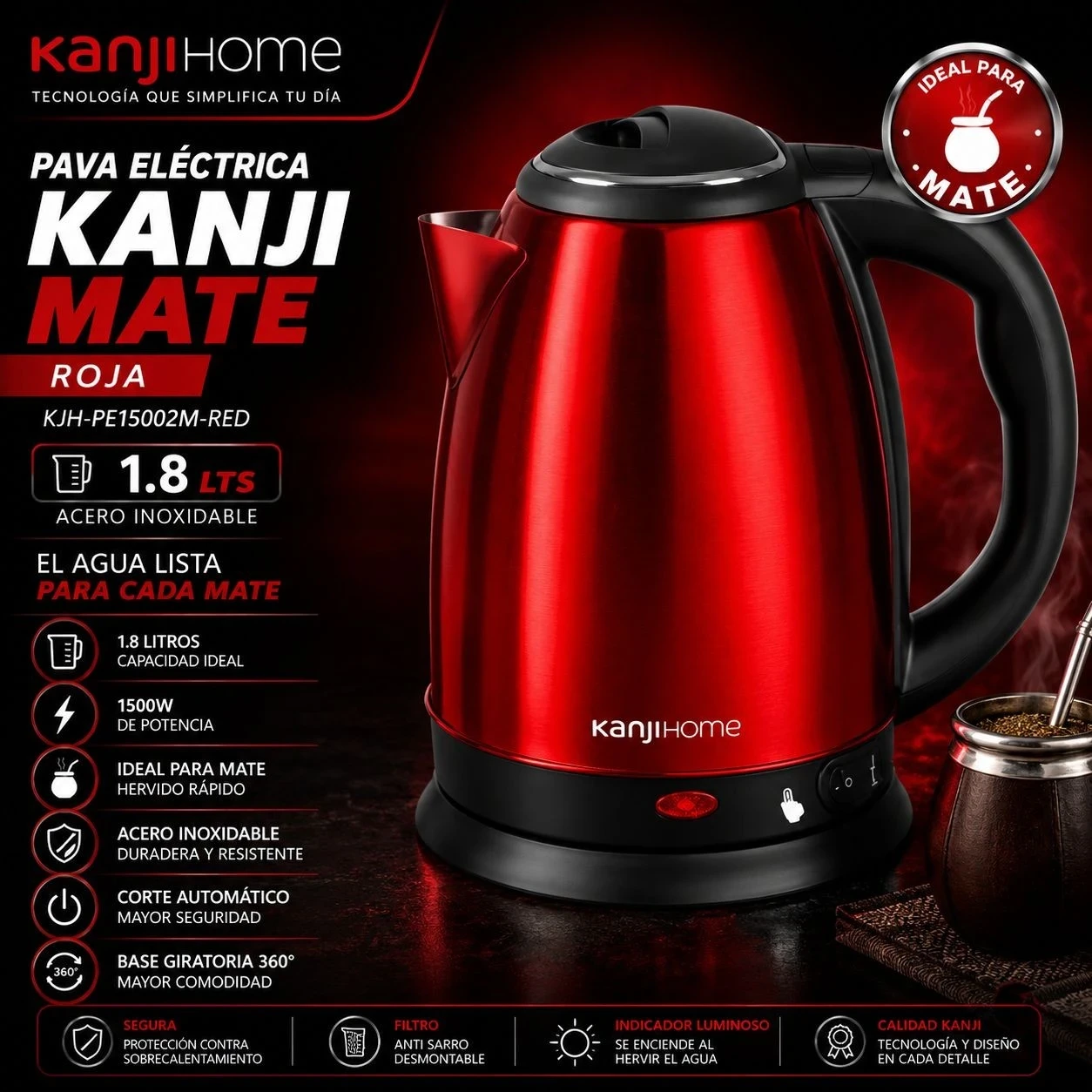 PAVA ELÉCTRICA KANJI KJH-PE1502 RED*