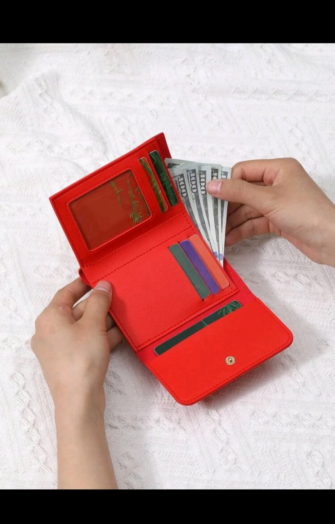 Monedero minimalista diseño de Solapa lisa 3
