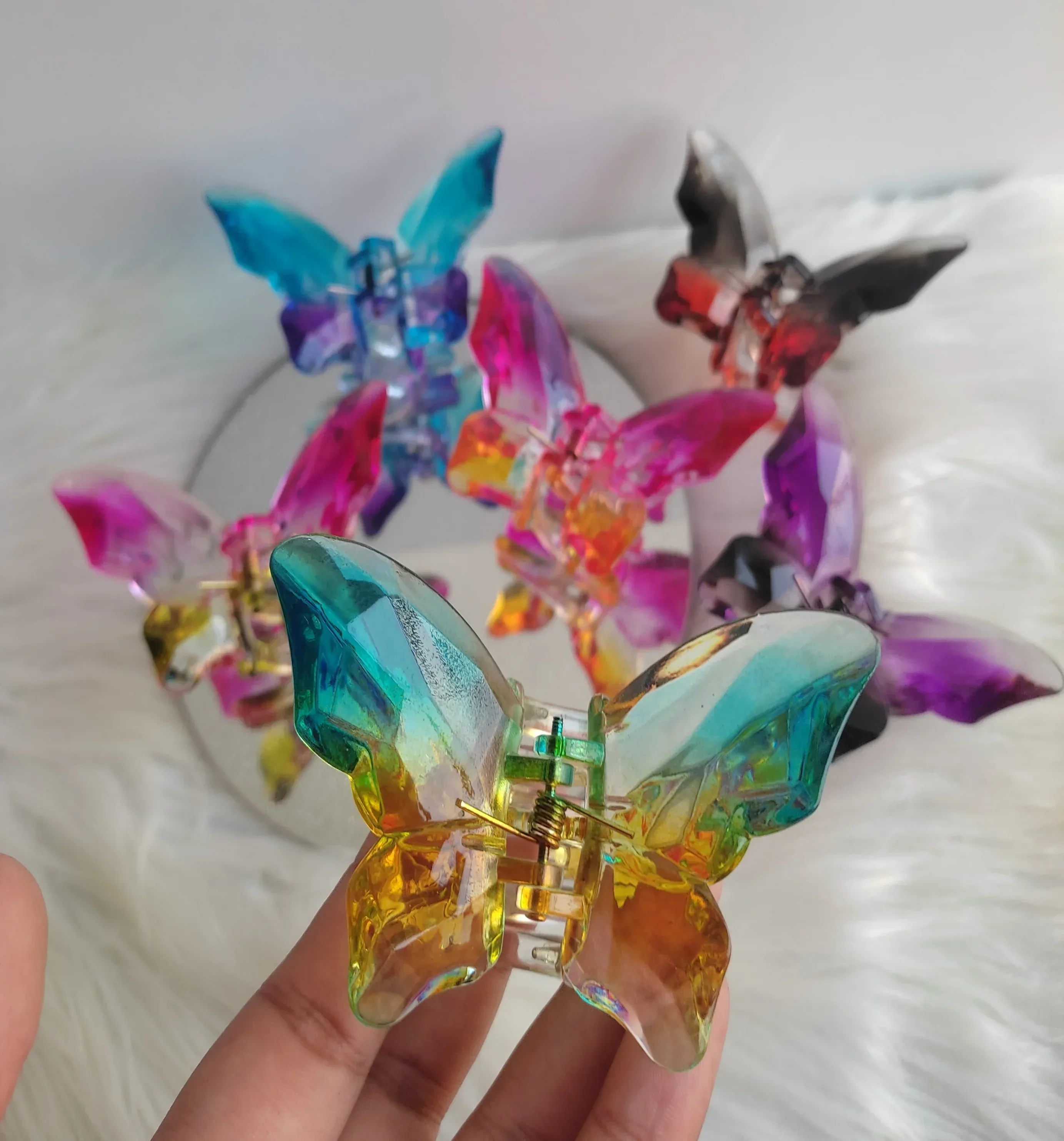 Gancho maxi mariposa cristal degradado