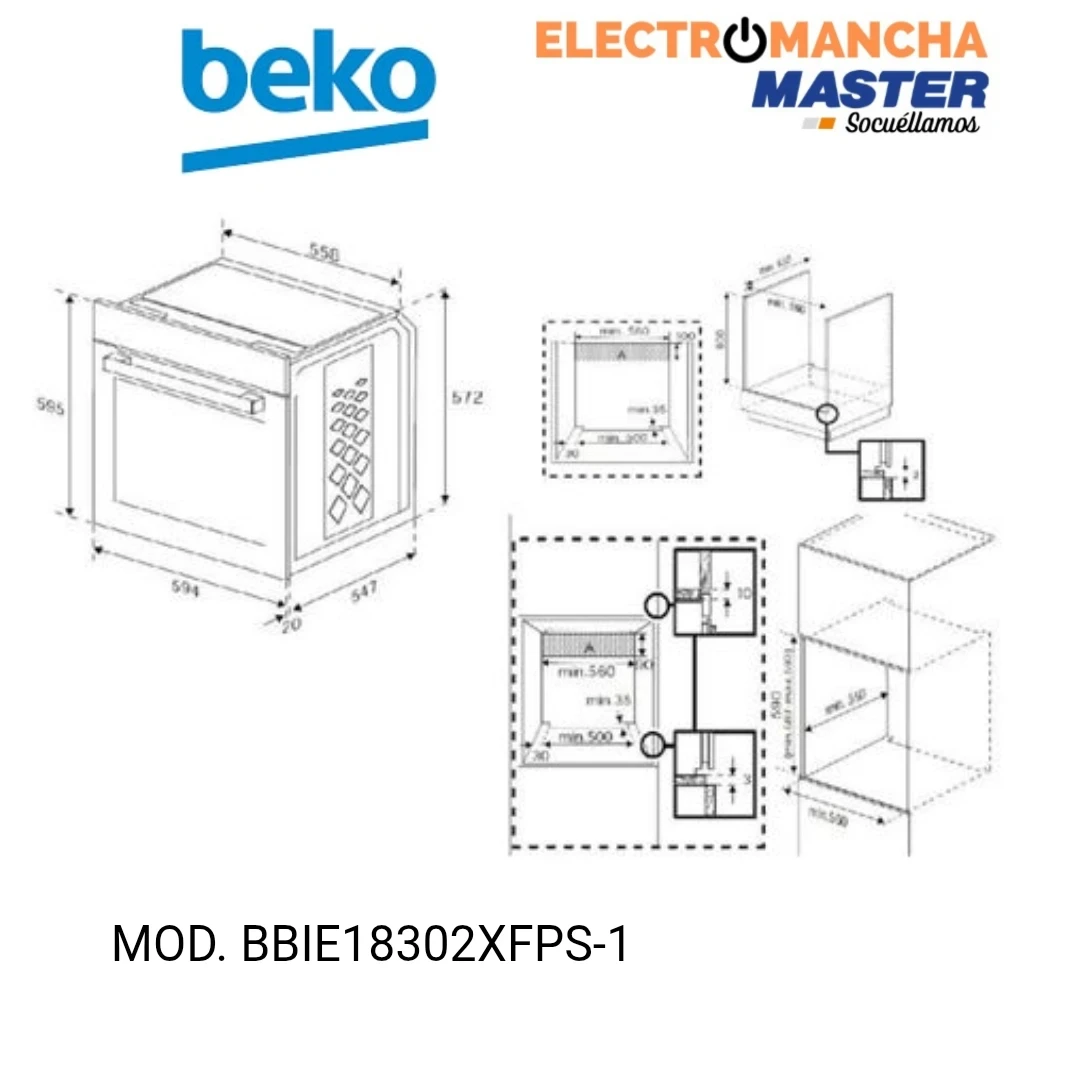 HORNO BEKO BBIE18302XFPS-1 MULTIF. PIROLITICO CLASE A  8