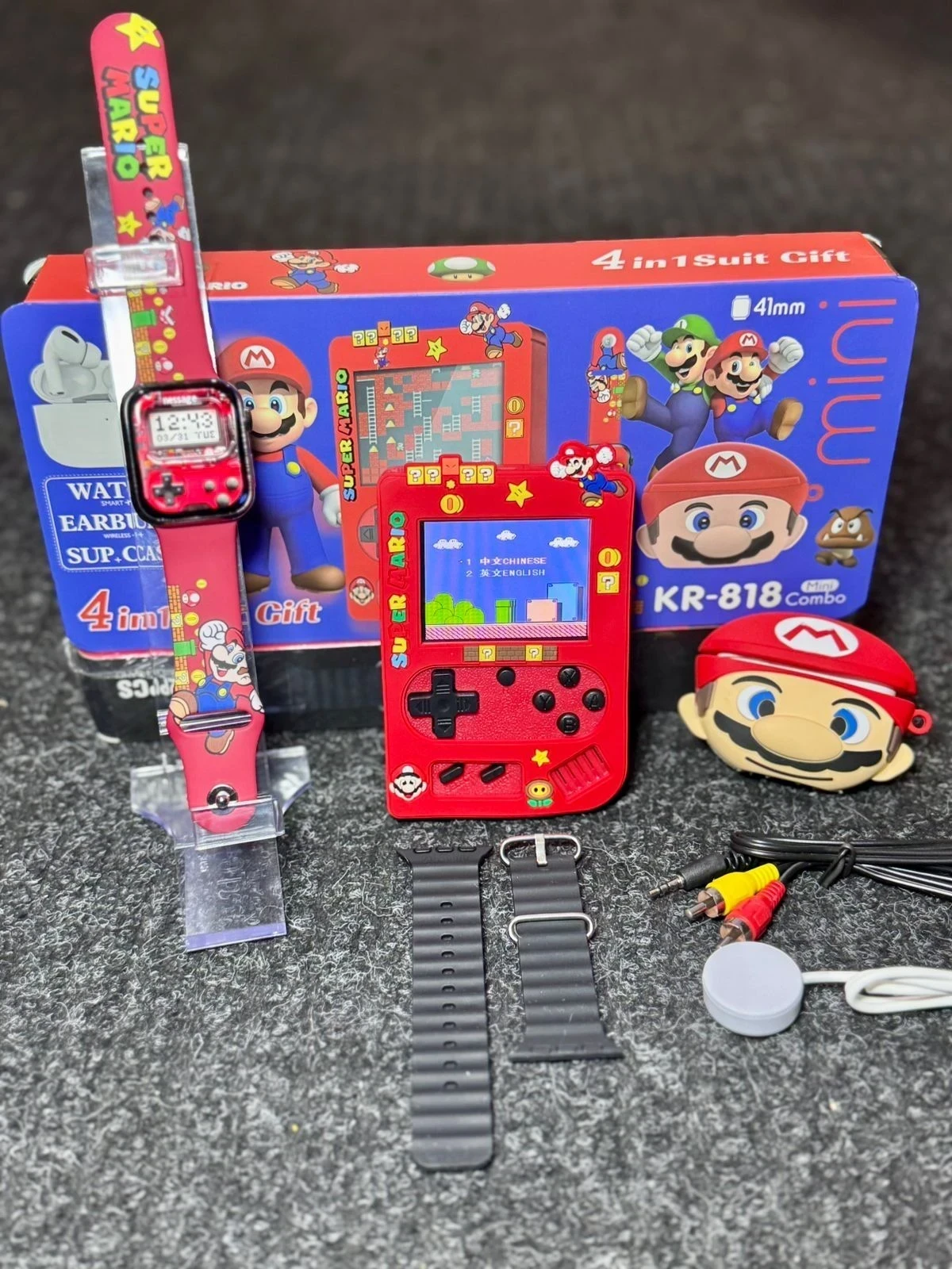 Super combo 4 en 1 - CONSOLA NINTENDO CON 500 JUEGOS + RELOJ SMARTWATCH + AUDIFONOS INALAMBRICOS + ACCESORIOS  7