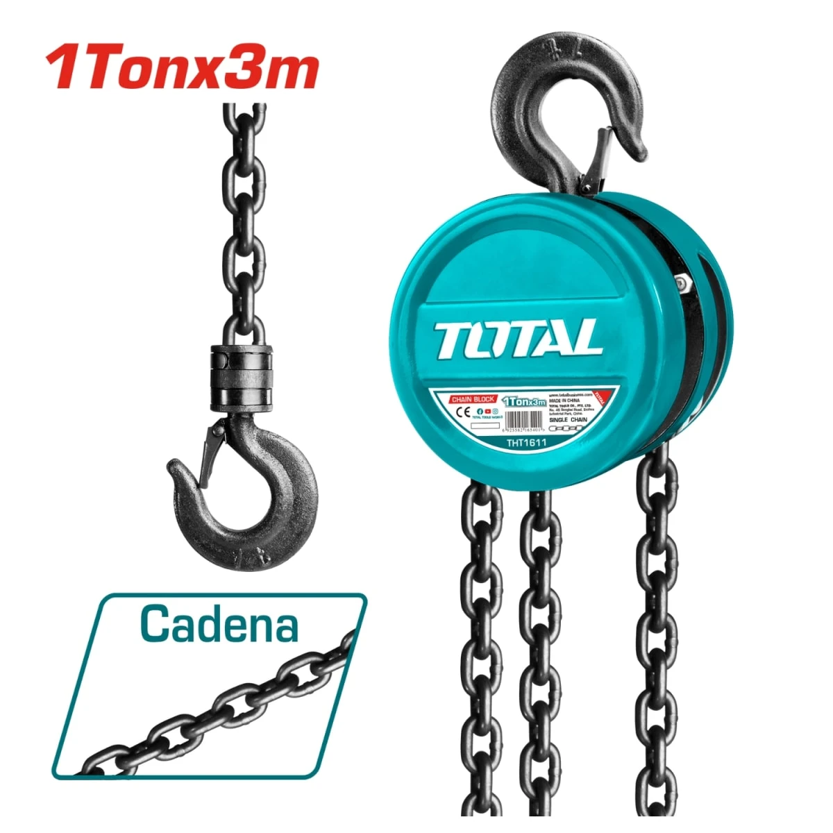 THT1611 Tecle 1 tonelada 3 metros total