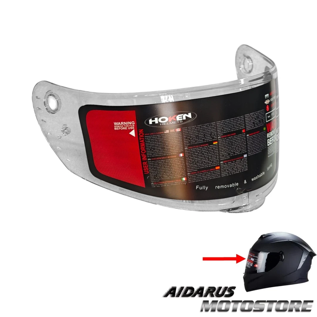 VISOR HOKEN TRANSPARENTE PARA CASCO 701 Y 702