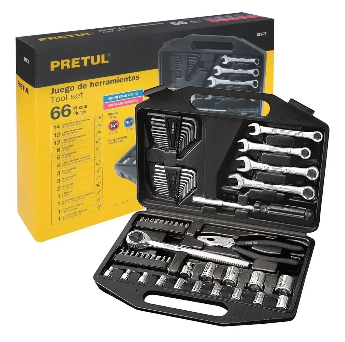 Juegos de herramientas tool set 66 piezas 