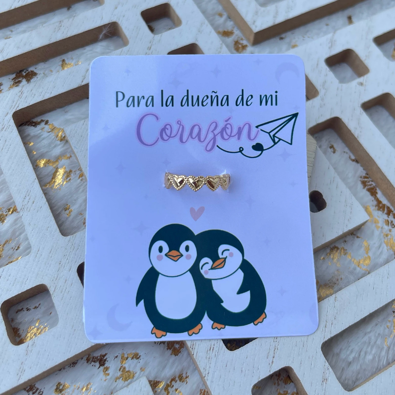Anillo ajustable corazoncitos 2