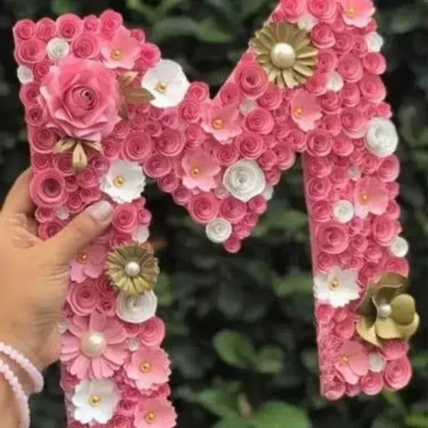 Letras decoradas con flores