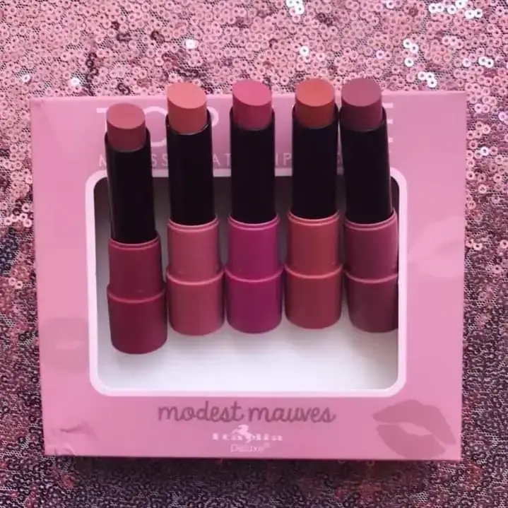 TOP FIVE SET DE 5 LABIALES MATE MOUSSE COLECCIÓN MAUVES 2