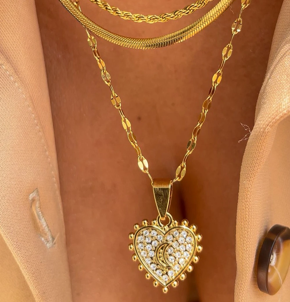 Cadena corazon luna 2