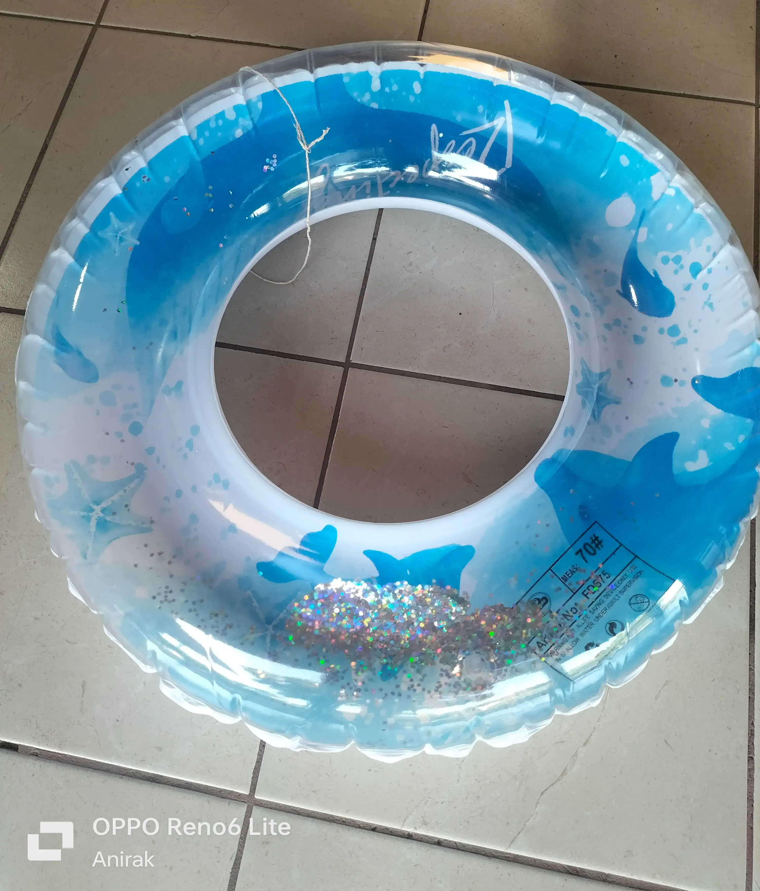 Salvavidas rueda azul