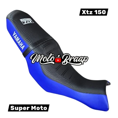 TP XTZ 150 Forro Tapizado Super Moto negro azul DW