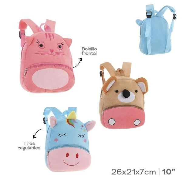 MOCHILA PELUCHE ANIMALES 53711
