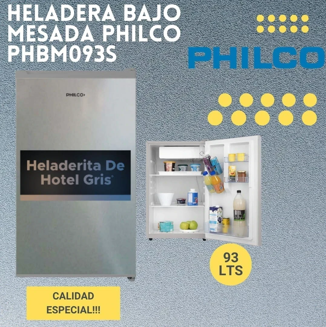 Heladera Bajo Mesada Philco 83L Plateada Phbm093p2 