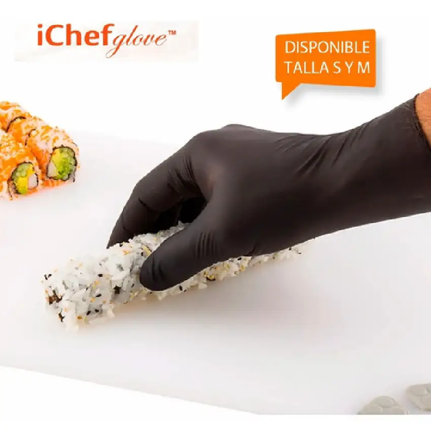 Guantes de nitrilo 100 piezas sin látex, sin polvo talla M 4