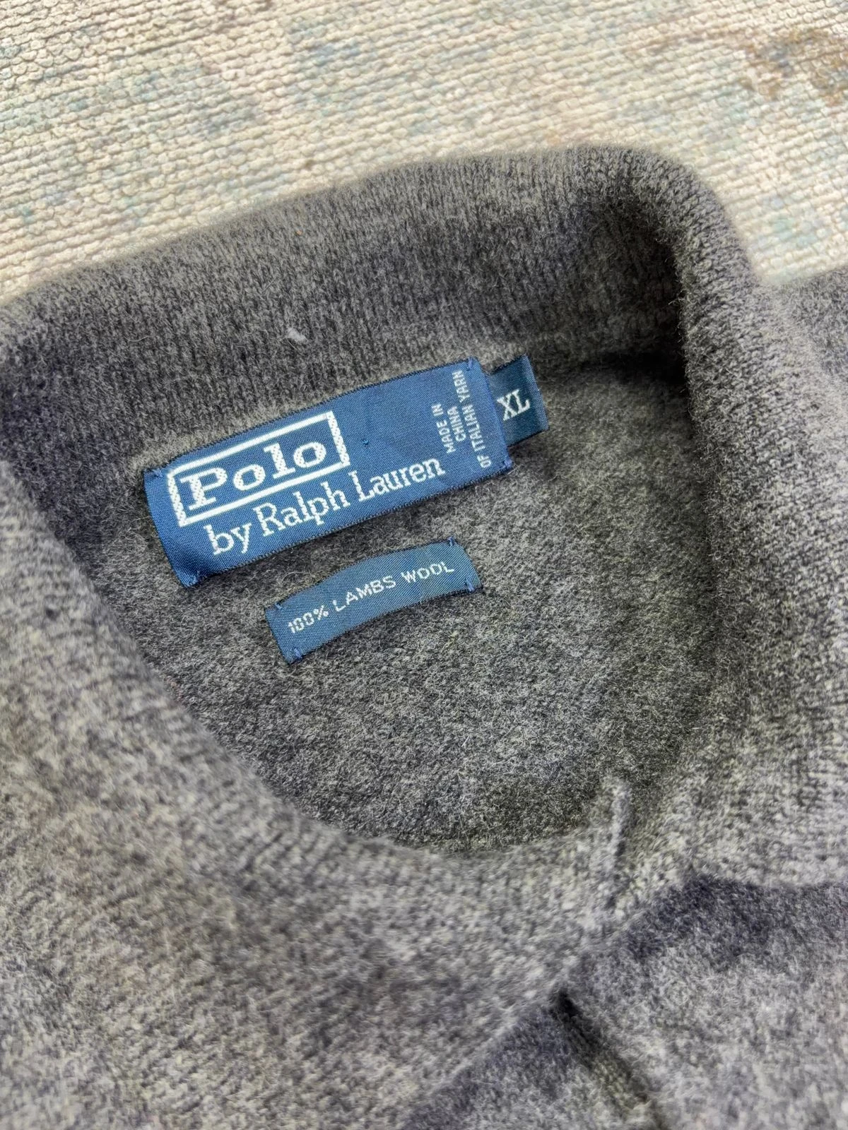POLO RALPH LAUREN 100% LAMBSWOOL POLO SWEATER 4
