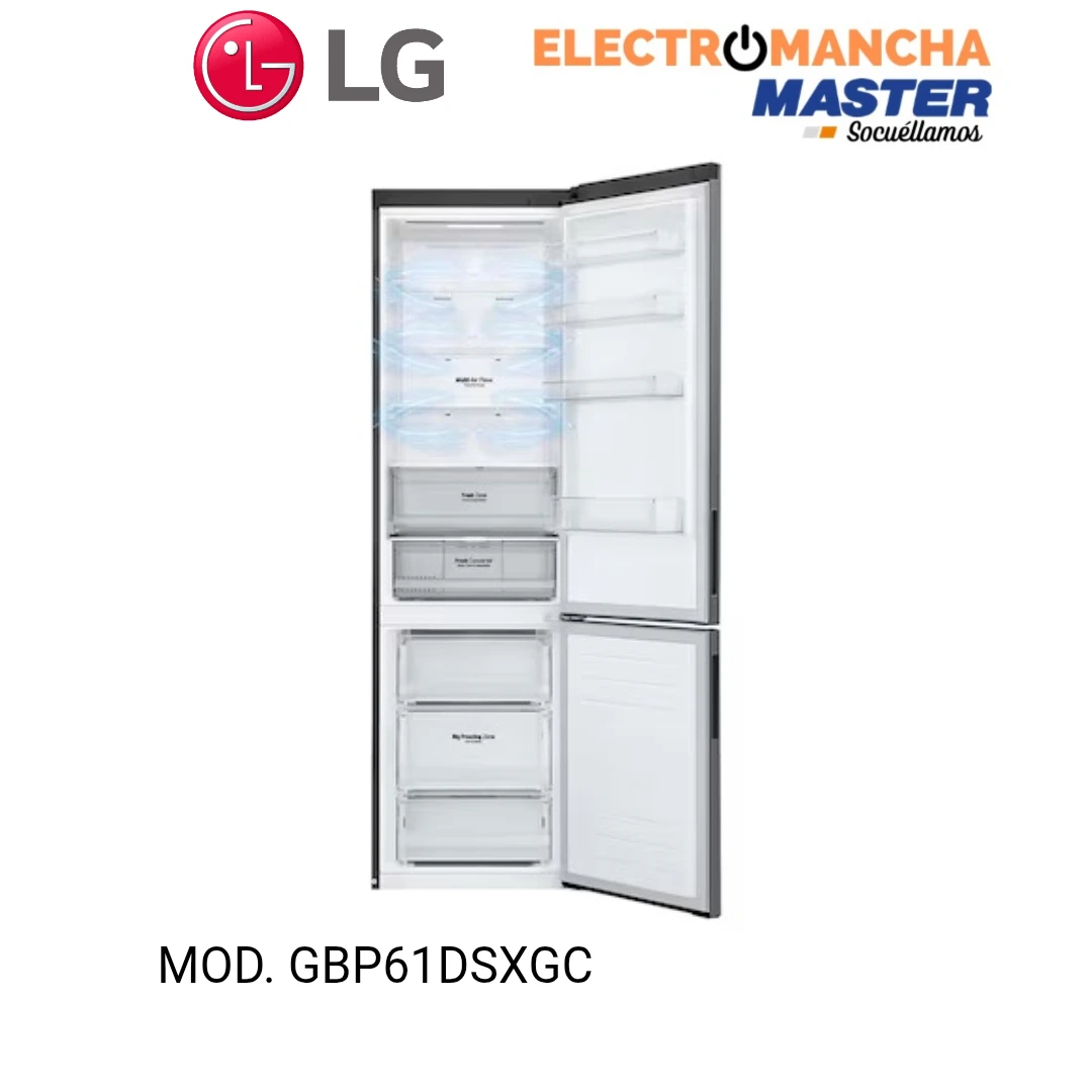 FRIGO COMBI LG GBP61DSXGC 1,86*60 INOX CLASE D 5