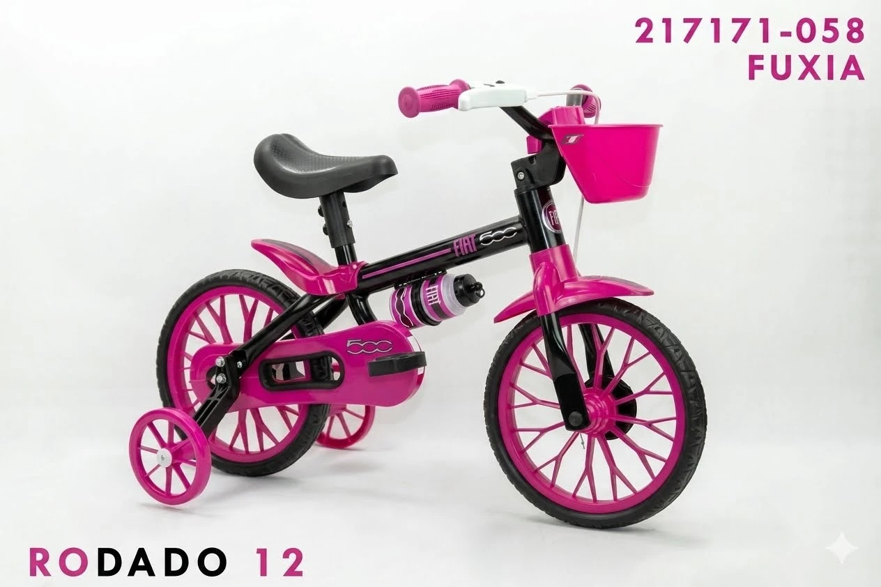 BICICLETA FIAT 500 INFANTIL ROD12  2