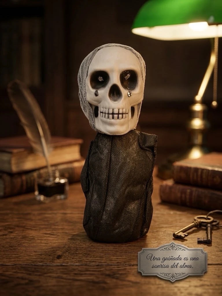CALAVERA CON LUZ Y SONIDO (22 cm)  3