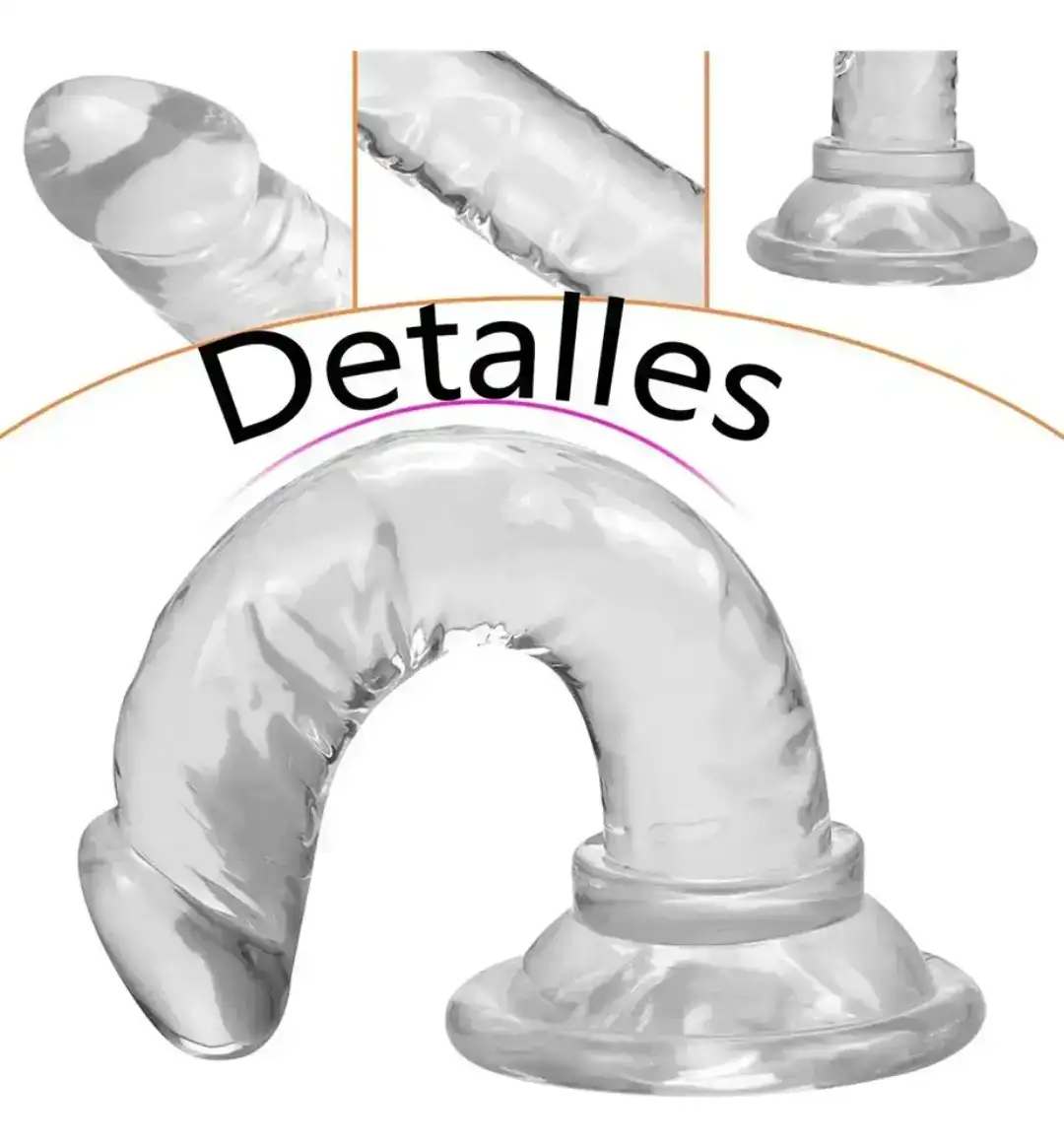 Cristal Flex – Dildo de Silicona Ultra Flexible con Ventosa 2