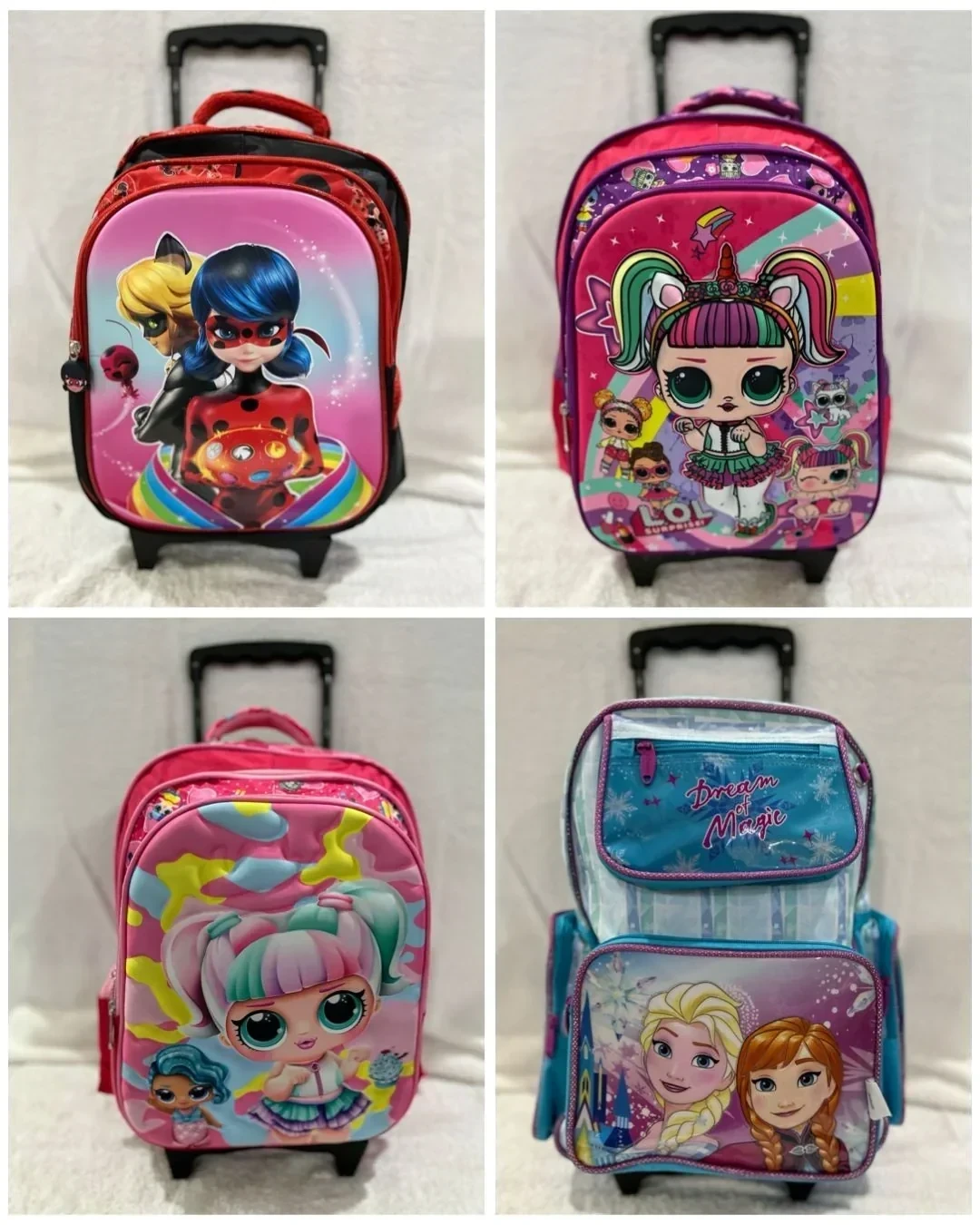 MOCHILAS ESCOLAR DISNEY CON CARRO