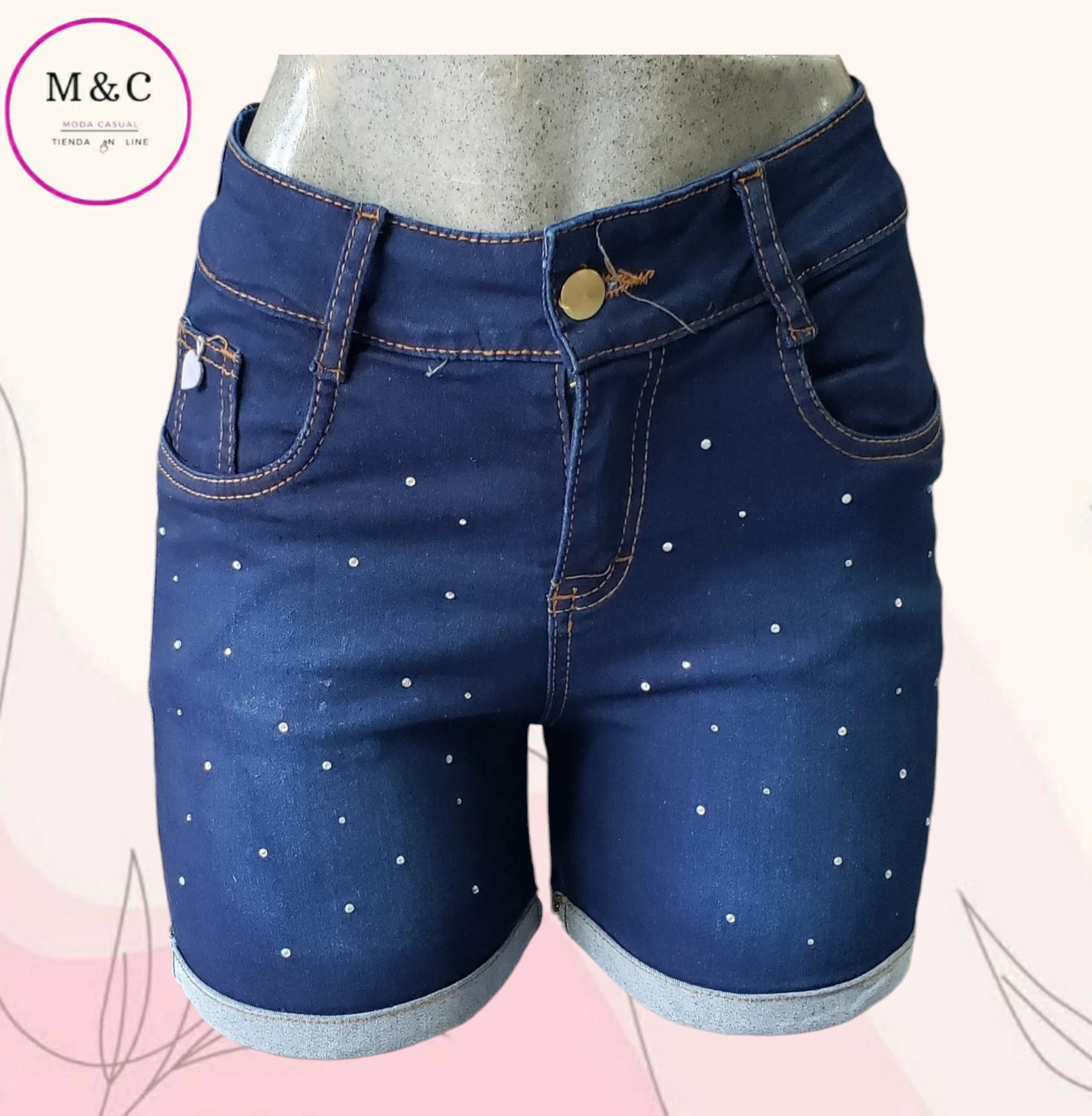 Short Talla 5 mezclilla  2