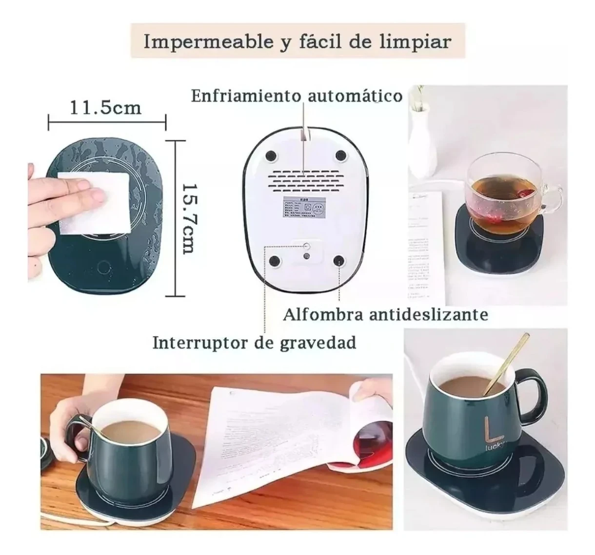 Taza con Calentador Eléctrico Lucky 220v 4