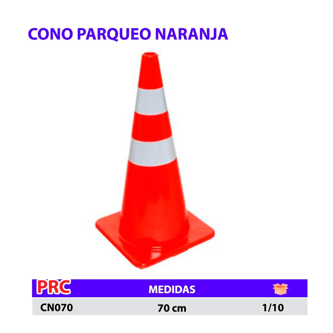 CONO PARQUEO NARANJA 70 cm