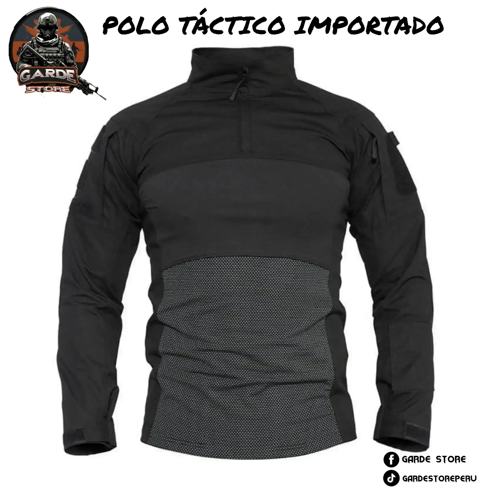 Polo táctico importado 95% algodón 