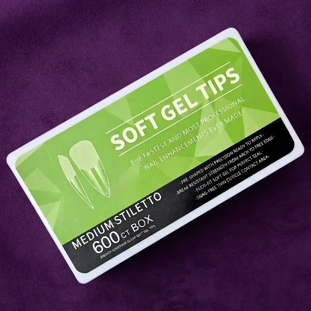 Extensiones para Uñas Soft Medium Stiletto 600 Box