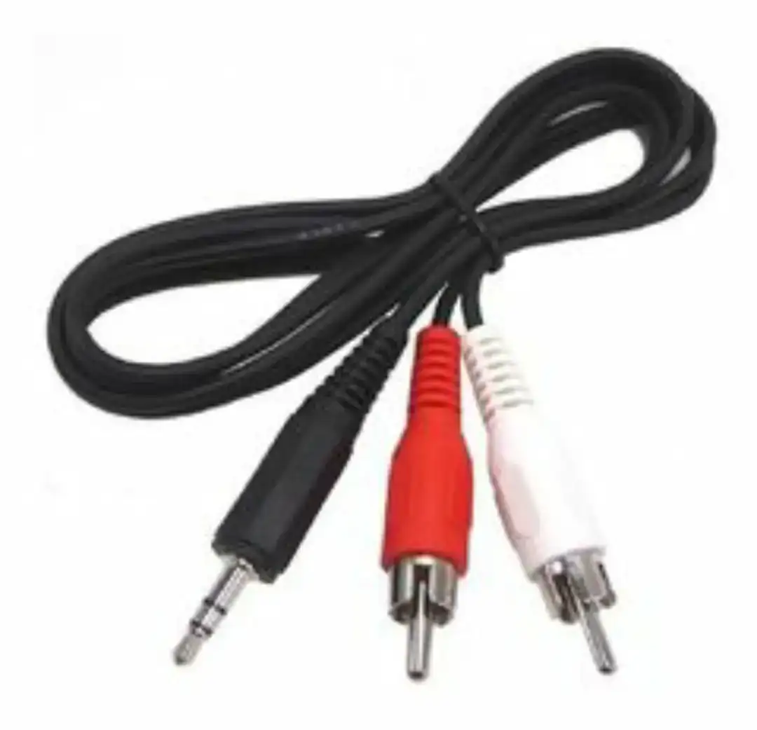 Cable audio 2 RCA a 1 3.5mm, 1.5mts