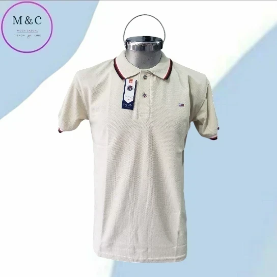 Playera Polo Talla M  diseño en cuello y mangas 6