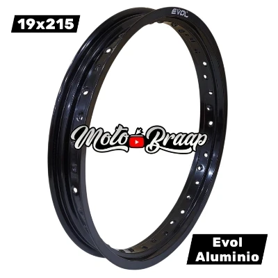 19 x 215 Rin evol aluminio color negro 7 cm 36 huecos