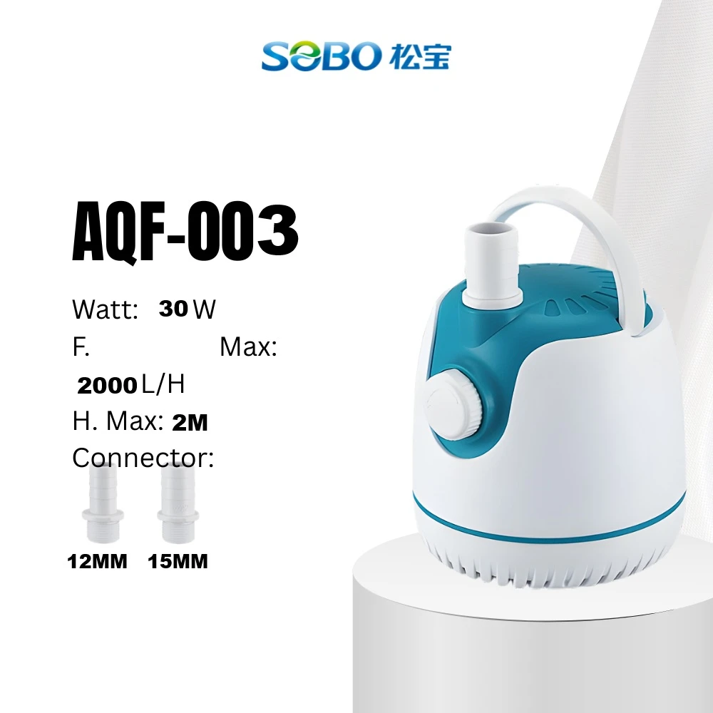 Bomba de Agua 2mt Sobo Aqf-003 30w 2000l/h 2