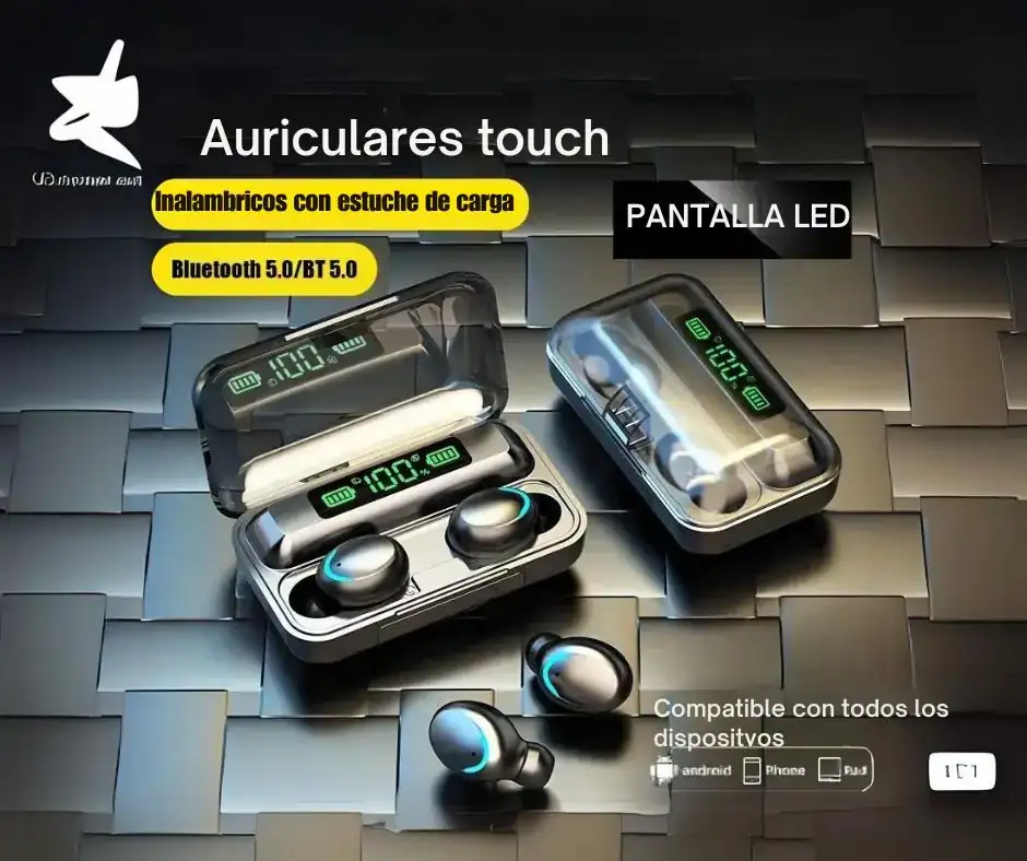 Combo X2 Audifonos Inalambricos F9 Tsw tactil