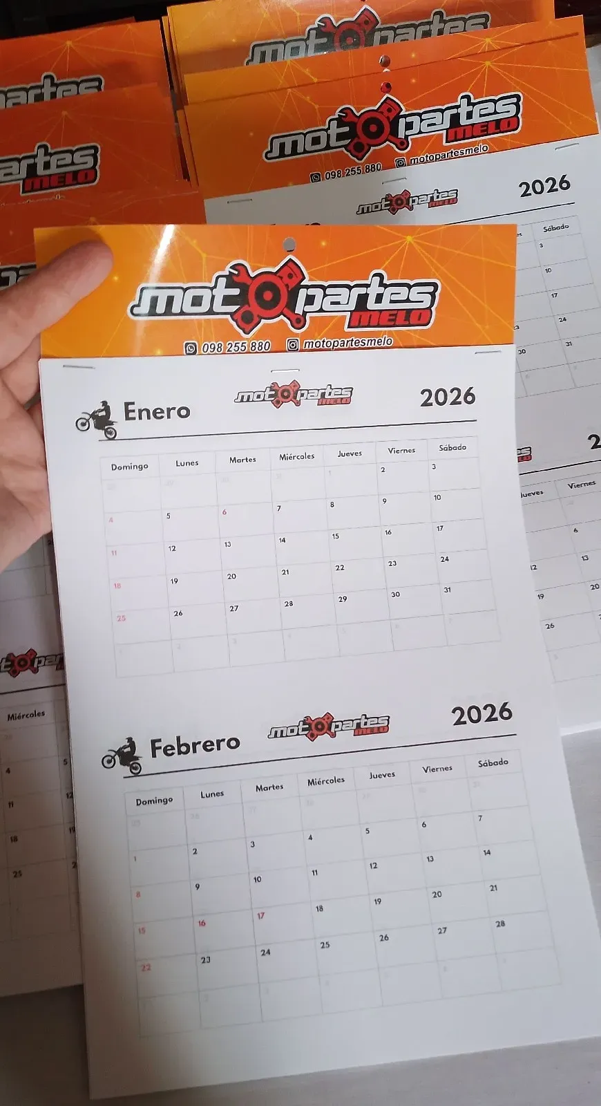 Almanaque para colocar pack por 50 unidades 