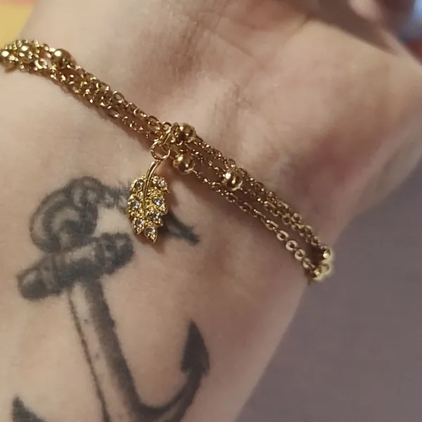 Pulseras de acero Dorado