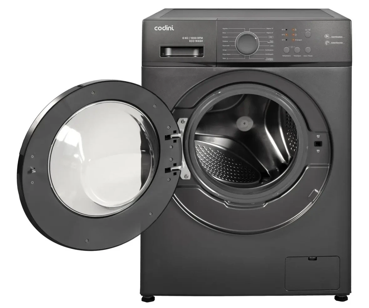 Lavarropas Automático Codini Inverter 6kgs 1000 Rpm Gris 3