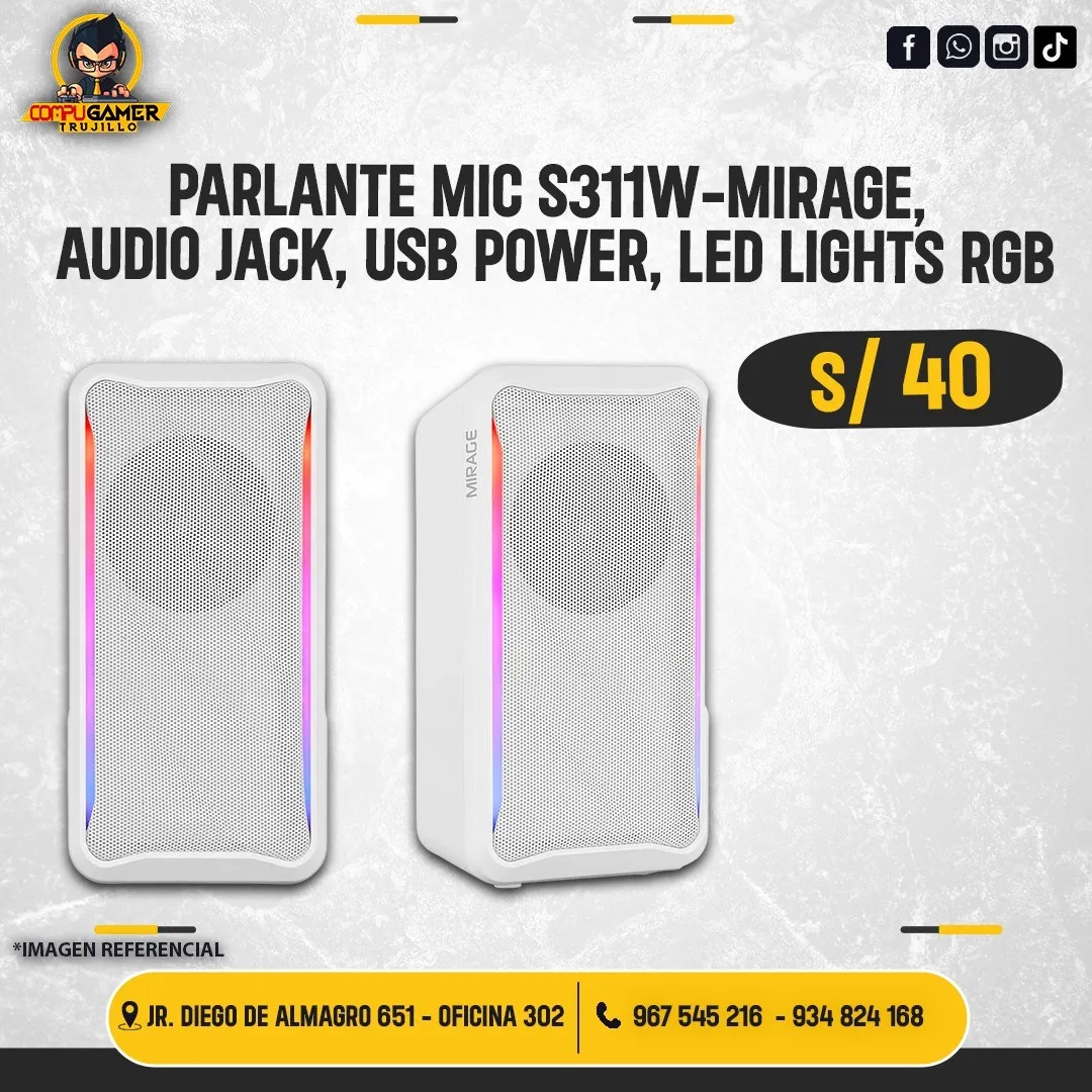 PARLANTE MICRONICS MIC S311S MIRAGE WHITE 