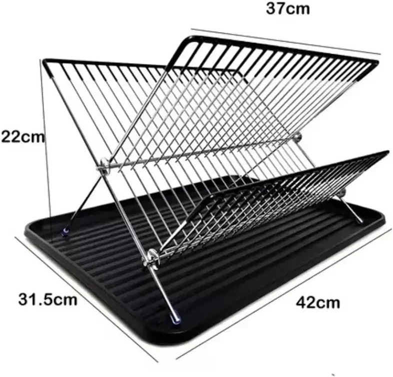 ESCURRIDOR DE PLATOS TIJERA PLEGABLE C/BANDEJA