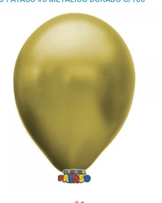 Globo metalico oro bolsa c/50 pzas 2