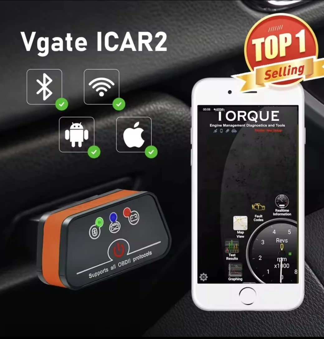 SCANER OBD2 BLUETOOTH V2.2 16 PINES 2