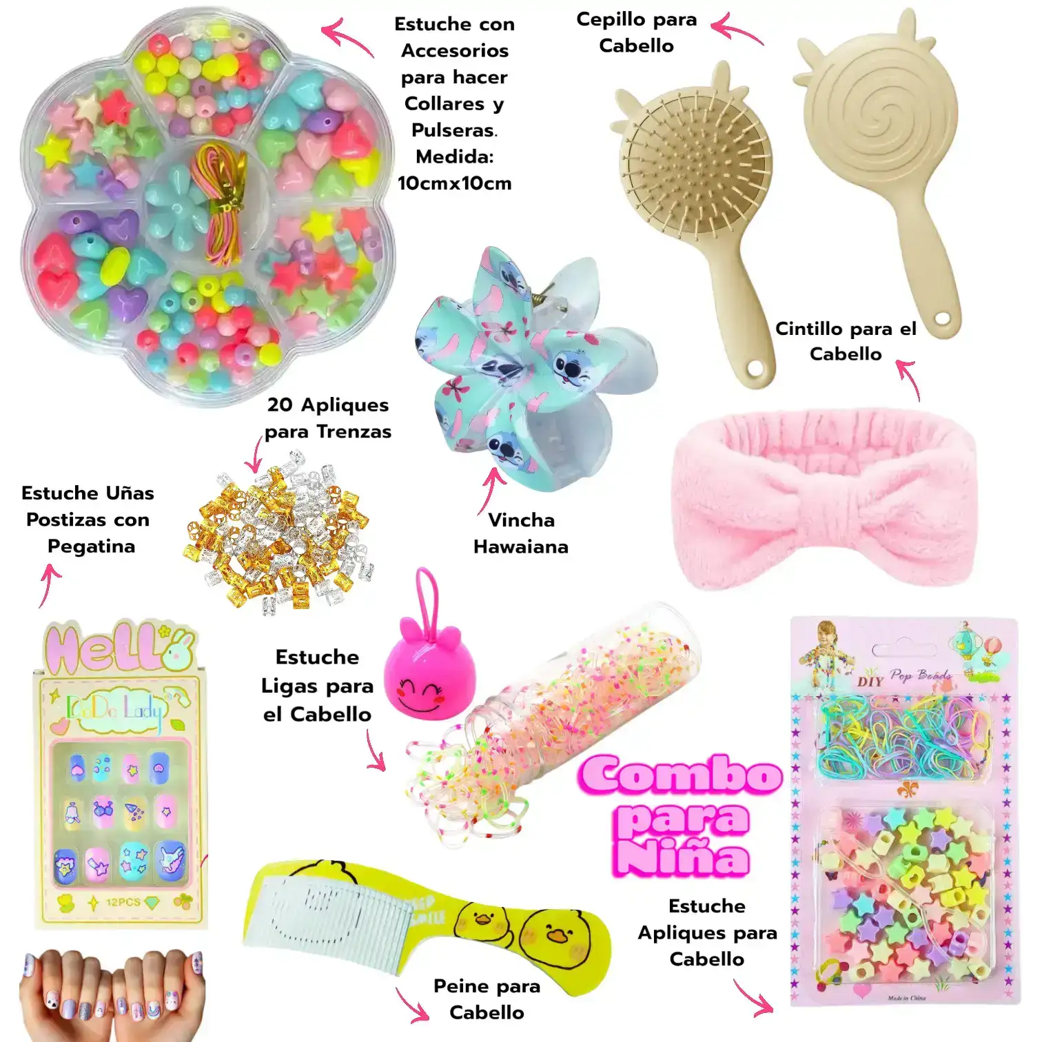 Combo para Niñas Incluye 9 Productos (todo lo de la imagen)