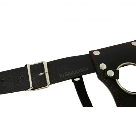 Arnés De Cuero, Anillo de Metal - 4cm 2