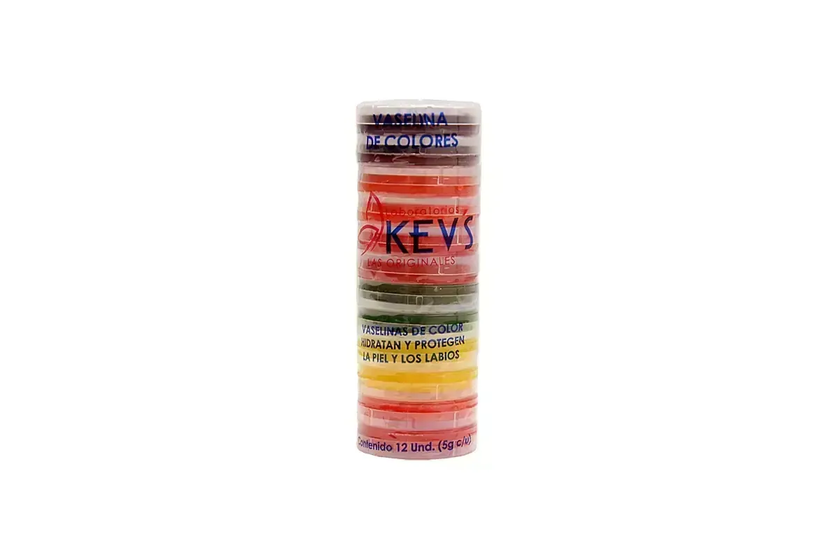 VASELINA DE COLORES X 12 KEV´S