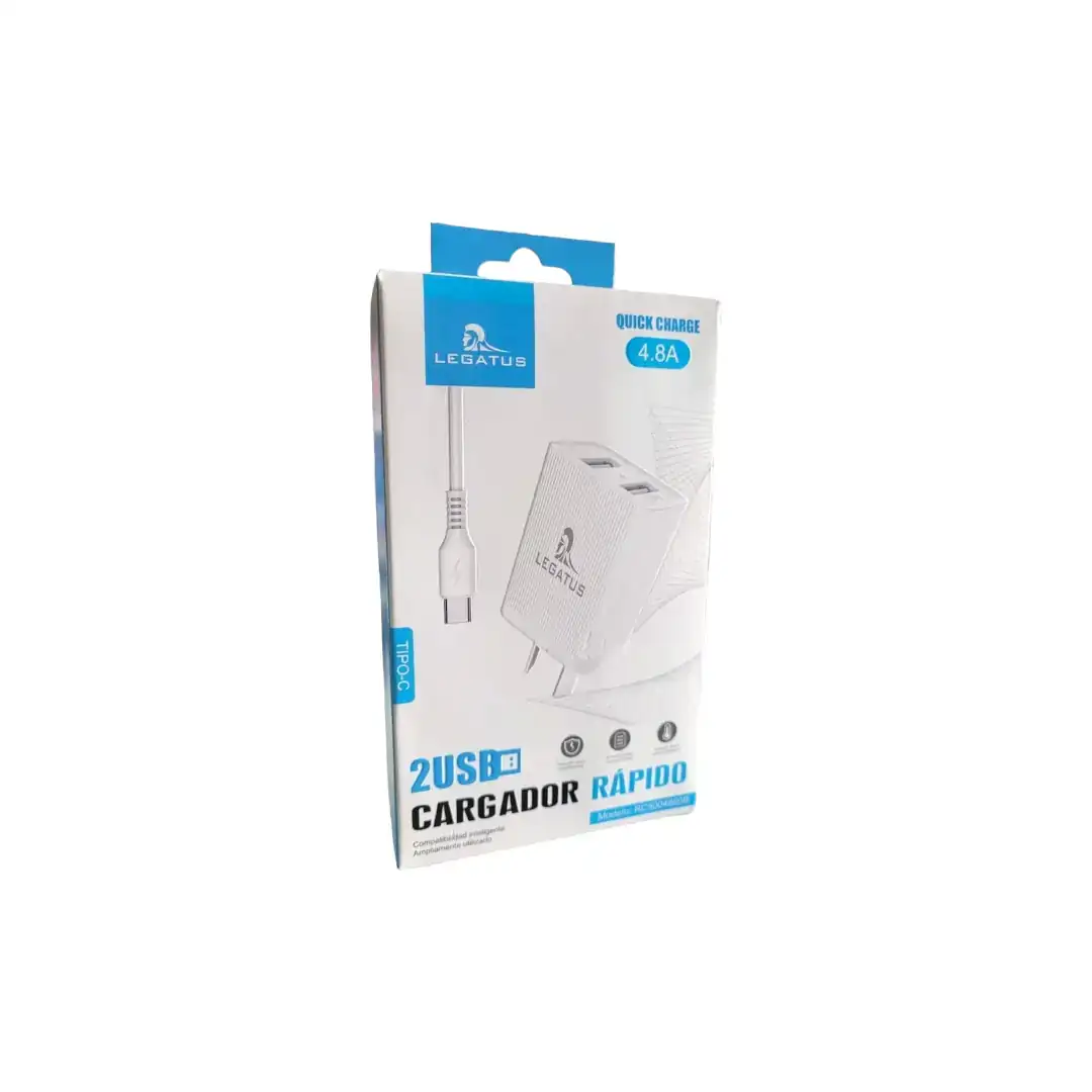 CARGADOR LEGATUS 4.8A TIPO C