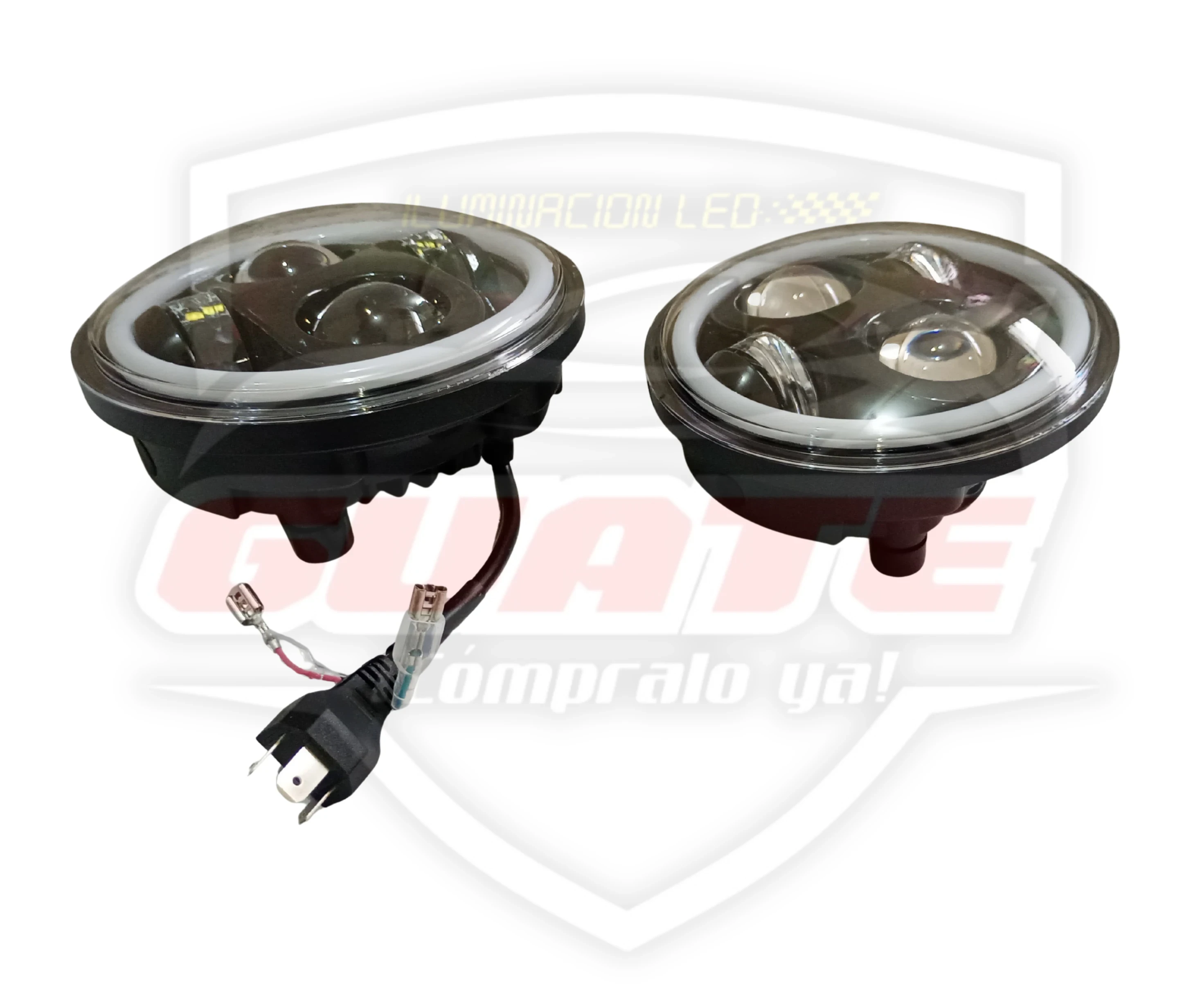 SILVINES REDONDOS 5.5" PULGADAS DELUXE  📍DRL AZUL Y BLANCO 4