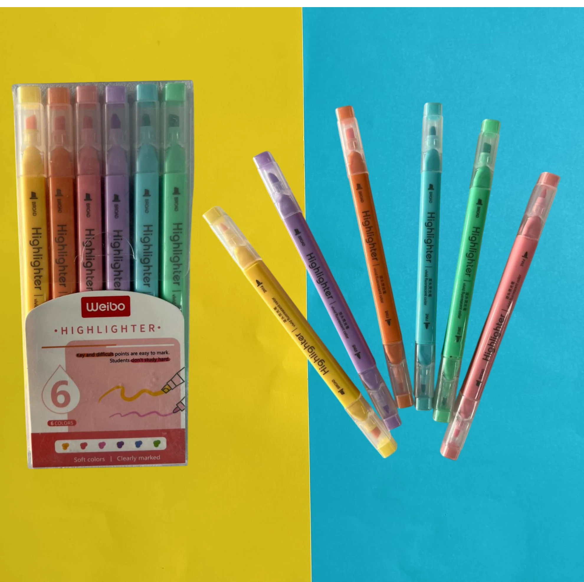RESALTADOR PASTEL DOBLE PUNTA 