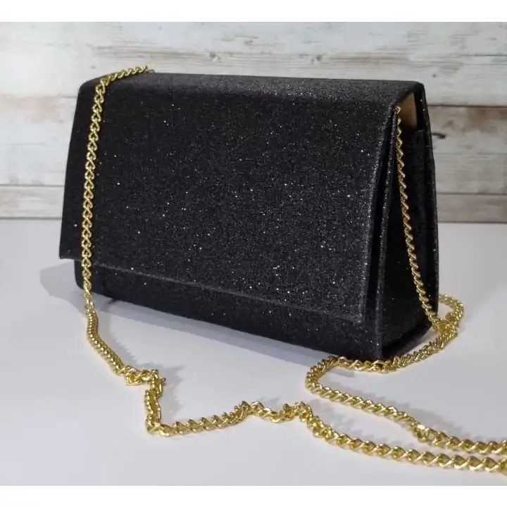 Bolsa Glitter Com Corrente